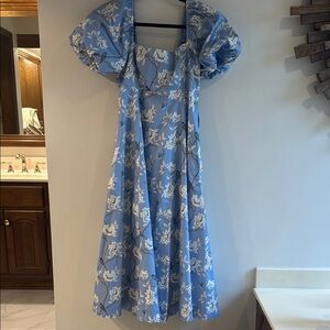 Hill House Matilda Dress - Diane Hill Blue Chinoiserie EUC